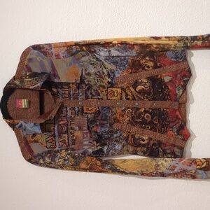 Save the Queen Button Down Shirt Size Large